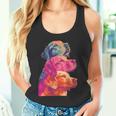 カラフルなラブラドールレトリバー犬夏の美的ペットアート 長袖tシャツ タンクトップ