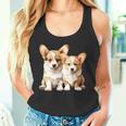 コーギー子犬 長袖tシャツ タンクトップ