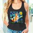 シバイヌ 面白いtシャツ 柴犬 犬 ゴッホ 星月夜 かわいい メンズ 子供 おもしろ 服 グッズ ネタ タンクトップ