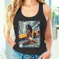 ピンナップガールtシャツ 男性用 ブラックピンナップガール&エキゾチックカー タンクトップ