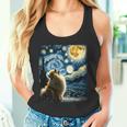 ポメラニアン 犬 イヌアート ゴッホ 星月夜 ポメラニアン 長袖tシャツ タンクトップ
