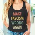 反ファシズムシャツ。Make Fascism Wrong Again 。 長袖tシャツ タンクトップ