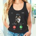 面白いtシャツ シベリアンハスキー 着信 犬 イヌ メンズ グッズ かわいい おもしろ 面白い 服 ネタ タンクトップ