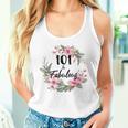 101歳＆ファビュラスフラワーパーティー 101歳の誕生日おめでとう 長袖tシャツ タンクトップ