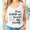 クリスチャン ジョン 3 16 18 Godo Loved The World 聖書の一節 長袖tシャツ タンクトップ