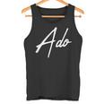 Beautiful Handwritten Font Ado Calligraphy タンクトップ