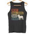 Best Bulldog Dad Ever レトロ ヴィンテージ ブルドッグデザイン タンクトップ
