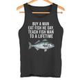 Buy A Man Eat Fish He Day Teaching Fish Man To A Lifetime Fish タンクトップ