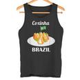 Coxinha 伝統的なブラジル料理 ブラジル国旗 タンクトップ