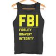 Fbi Motto 「Fidelity Bravery Integrity」 法執行機関 タンクトップ