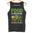 Food Is Medicineの栄養士、自然療法医栄養士へのギフト 長袖tシャツ タンクトップ