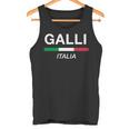 Galli イタリア製 ファミリーネーム イタリア 国旗 長袖tシャツ タンクトップ
