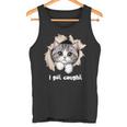 I Got Caught 子猫かわいい 長袖tシャツ タンクトップ