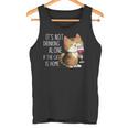It's Not Drinking Alone If The Cat Is Home 面白い猫とワイン タンクトップ