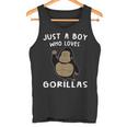 Just A Boy Who Loves Gorillas Gorilla Lover タンクトップ