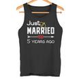 Just Married 5年前シャツ 結婚5周年記念 タンクトップ