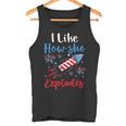 I Likehe Explodes Fireworks 4Th Of July カップル タンクトップ