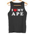 I Love My Ape アイ・ラブ・マイ・エイプ、アイ・ハート・マイ・エイプ 長袖tシャツ タンクトップ