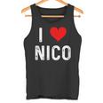 I Love Nico ハート アンティーク調 タンクトップ