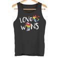 Love Wins Raised Fist Lgbt Lgbtq プライド アウェアネス レインボー タンクトップ