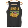 Lumpia Makes Me Happyルンピアは私を幸せにする フィリピンの春巻き 料理 食べ物 タンクトップ