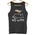 No War Peace Movement World Peace Peace Flag Cat タンクトップ