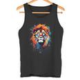 Strong Regal Lion Magestic Lion クールカラフルライオンステンシル タンクトップ