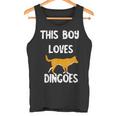 This Boy Loves Dingoes 野生動物 オーストラリアン ディンゴ犬 タンクトップ