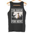 Too Queer For Here シャツ Gay Pride Alien Ufo タンクトップ