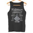 Yf-23ステルス戦闘機ミリタリージェットスペックインフォグラフィック タンクトップ