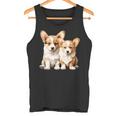コーギー子犬 長袖tシャツ タンクトップ