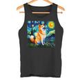シバイヌ 面白いtシャツ 柴犬 犬 ゴッホ 星月夜 かわいい メンズ 子供 おもしろ 服 グッズ ネタ タンクトップ