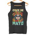 シンコ デ マヨ スケルトン ラ カトリーナ カラベラ フローラル メキシカン 長袖tシャツ タンクトップ