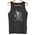スケルトンロックオンムーン不気味なハロウィンロックバンド 怖い 長袖tシャツ タンクトップ
