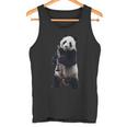 パンダ 演奏 クラリネット リアル 長袖tシャツ タンクトップ