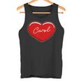 手描きのハートキャロル ファーストネーム ハート I Love Carol タンクトップ