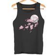 桜の木と月 日本の美しい桜 春 タンクトップ