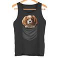 面白いtシャツ キャバリア 胸 ポケット イヌ わんこ メンズ 犬好き グッズ おもしろ 面白い 服 ネタ 長袖tシャツ タンクトップ