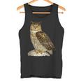 鳥 面白いtシャツ フクロウ ミミズク バードウォッチング 服 メンズ おもしろ グッズ 面白い おしゃれ タンクトップ