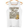 Country Music マディトラックとカウボーイブーツ ウェスタンusa タンクトップ