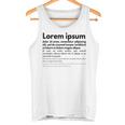 Lorem Ipsum タンクトップ