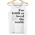 クリスチャン ジョン 3 16 18 Godo Loved The World 聖書の一節 長袖tシャツ タンクトップ