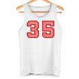 クールなレトロなレタリングジャージバックナンバー35 Thirtyfive タンクトップ
