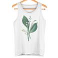 スズラン植物アートペインティングtシャツ タンクトップ