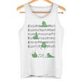 ヨガをしているかわいいカエル 音符 音記号 ミュージシャンアート 長袖tシャツ タンクトップ