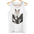 猫好き ラグドール 猫 ポケット入り タンクトップ