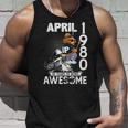 46Th Birthday Legends April 1980Intage 46 Years Old タンクトップ 彼への贈り物