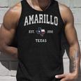 Amarillo Texas Tx ビンテージ州旗スポーツデザイン タンクトップ 彼への贈り物