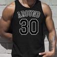 Around 30 アラサー（三十歳 30才）【ユニフォーム風】（お誕生日）祝 30代 サプライズ 面白 タンクトップ 彼への贈り物