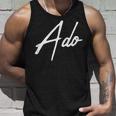 Beautiful Handwritten Font Ado Calligraphy タンクトップ 彼への贈り物